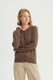 Sweater Mujer Regular Café Oscuro