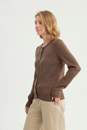 Sweater Mujer Regular Café Oscuro