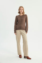 Sweater Mujer Regular Café Oscuro