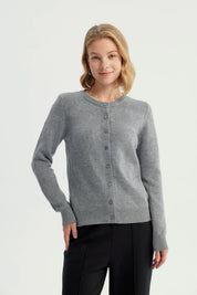 Sweater Mujer Regular Gris Melange