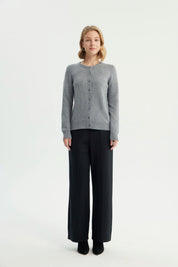 Sweater Mujer Regular Gris Melange