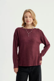 Sweater Mujer Clásico Rojo