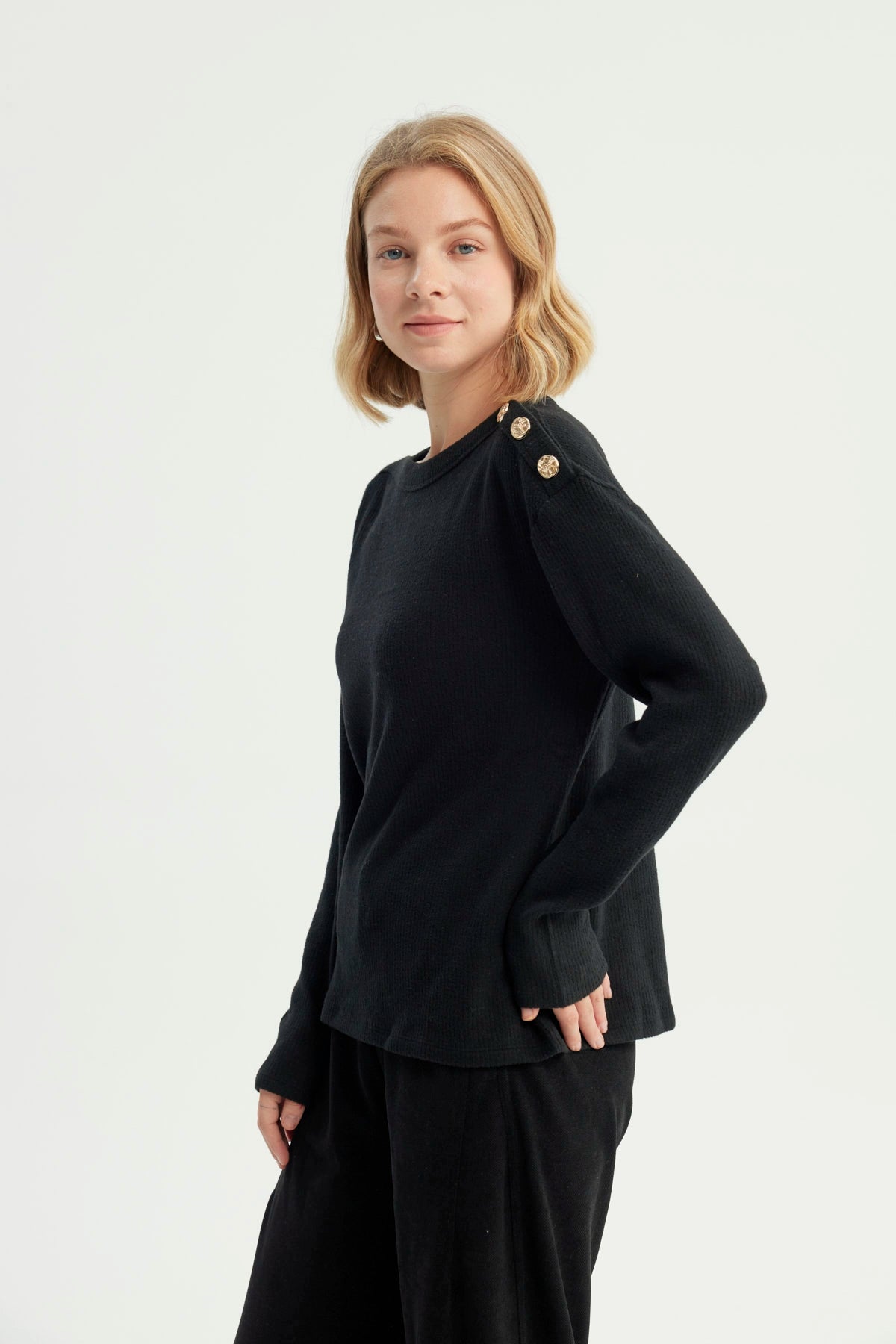 Sweater Mujer Clásico Negro