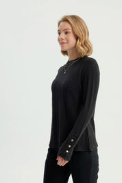 Polera Mujer Ajustado Negro