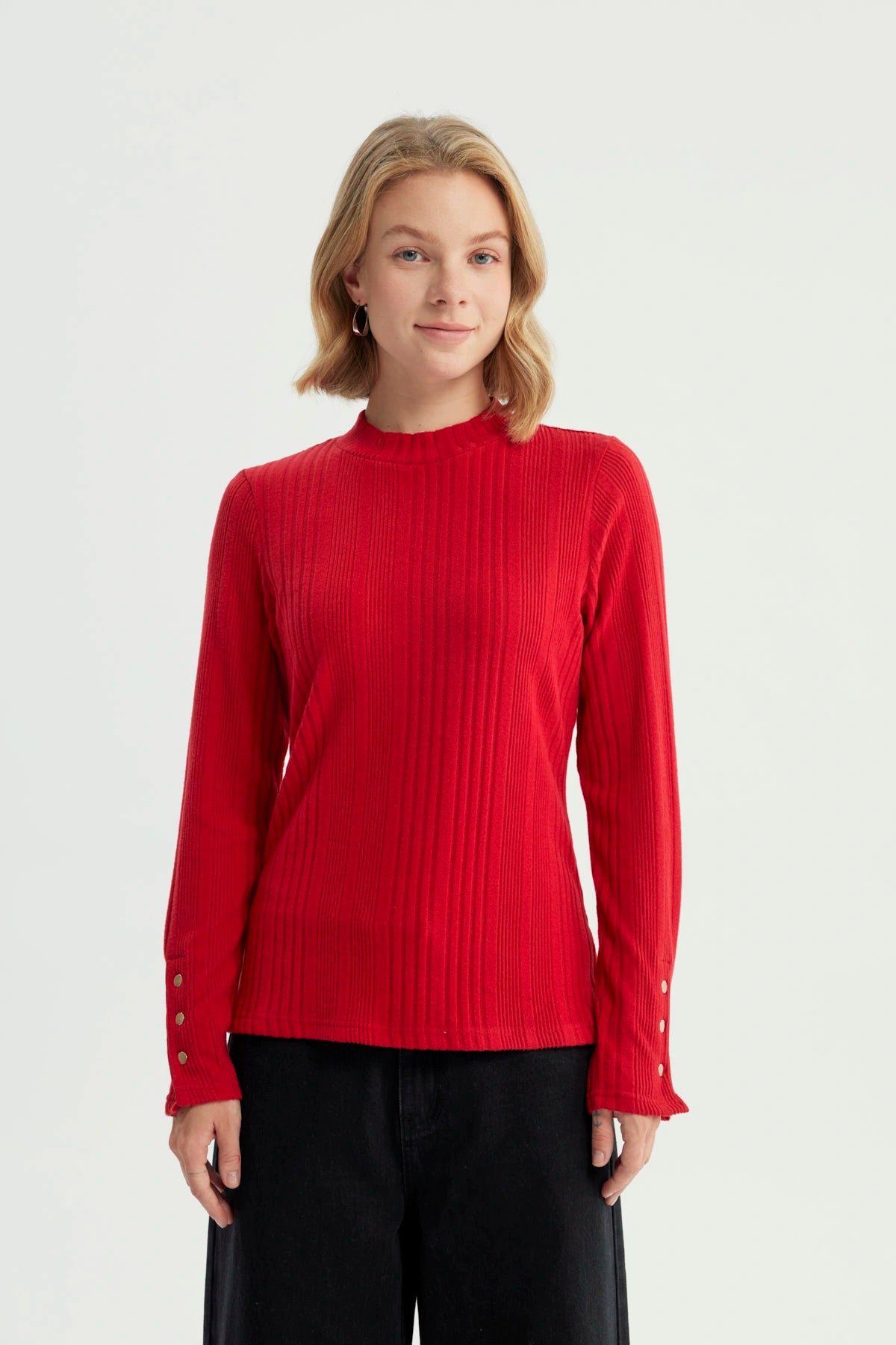 Polera Mujer Ajustado Rojo