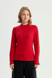 Polera Mujer Ajustado Rojo