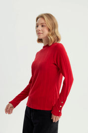 Polera Mujer Ajustado Rojo