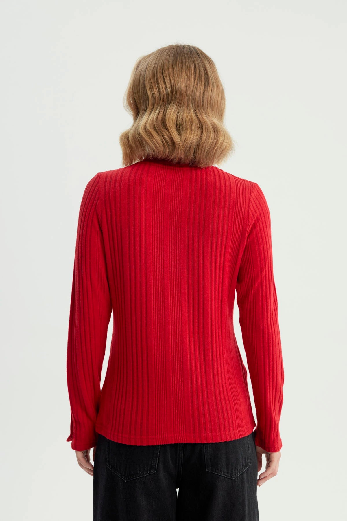 Polera Mujer Ajustado Rojo