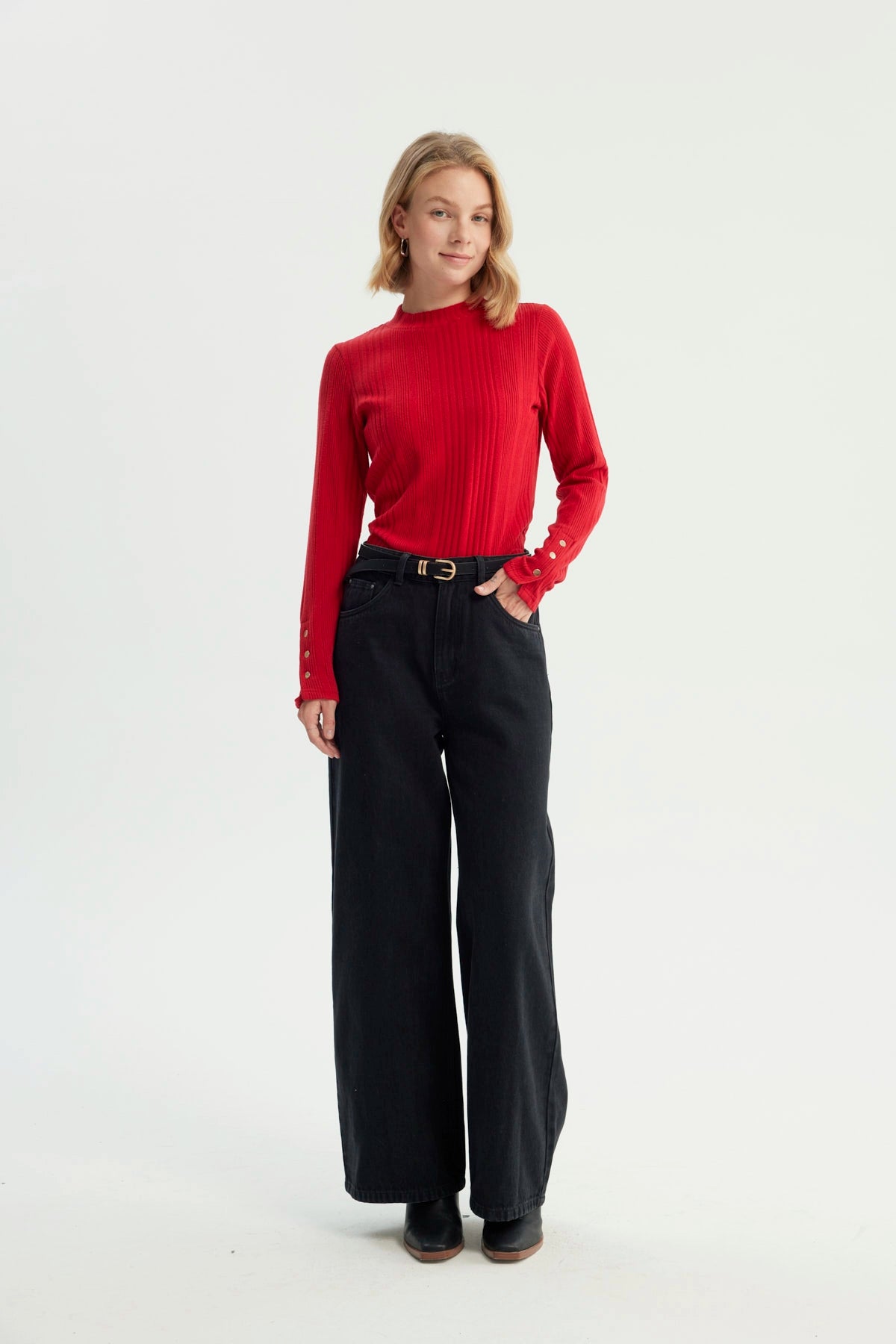 Polera Mujer Ajustado Rojo