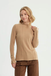 Polera Mujer Ajustado Beige