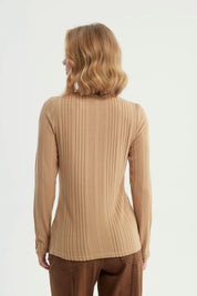 Polera Mujer Ajustado Beige