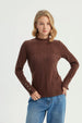 Polera Mujer Ajustado Café Oscuro