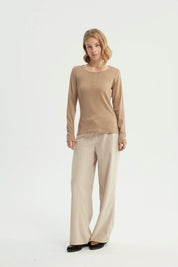 Polera Mujer Slim Beige
