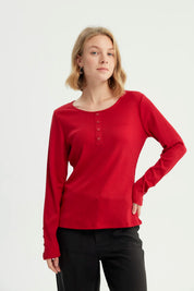 Polera Mujer Slim Rojo