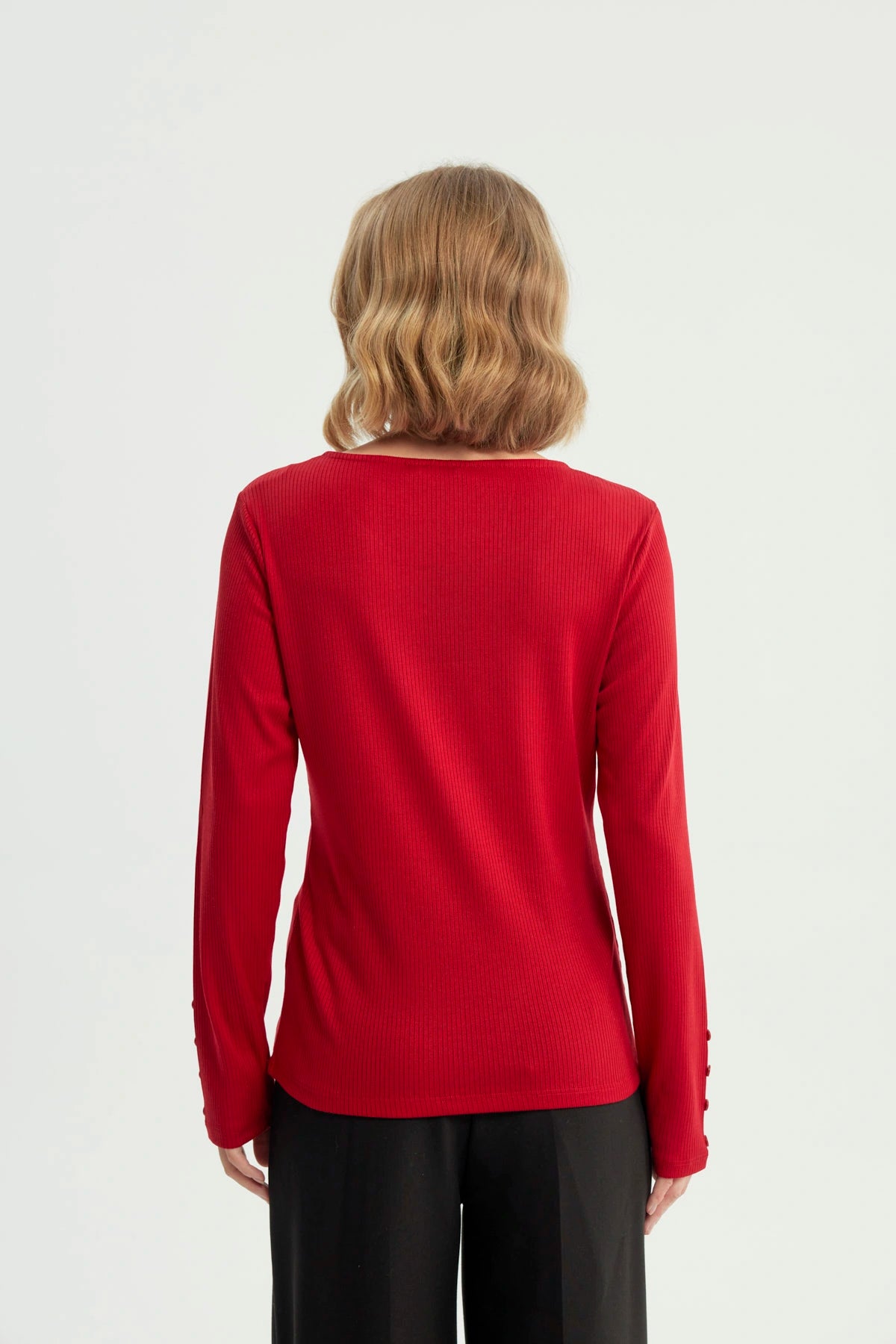 Polera Mujer Slim Rojo