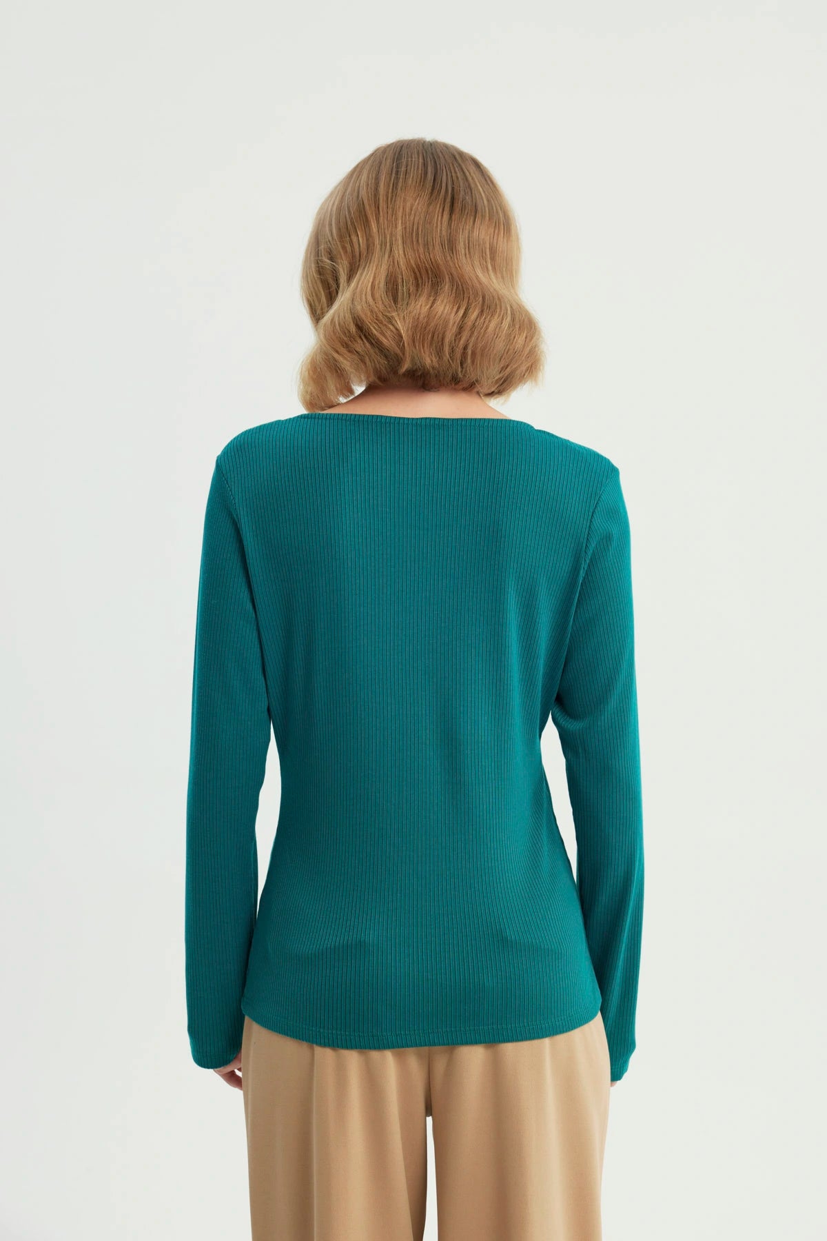 Polera Mujer Slim Verde
