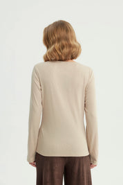 Polera Mujer Slim Beige