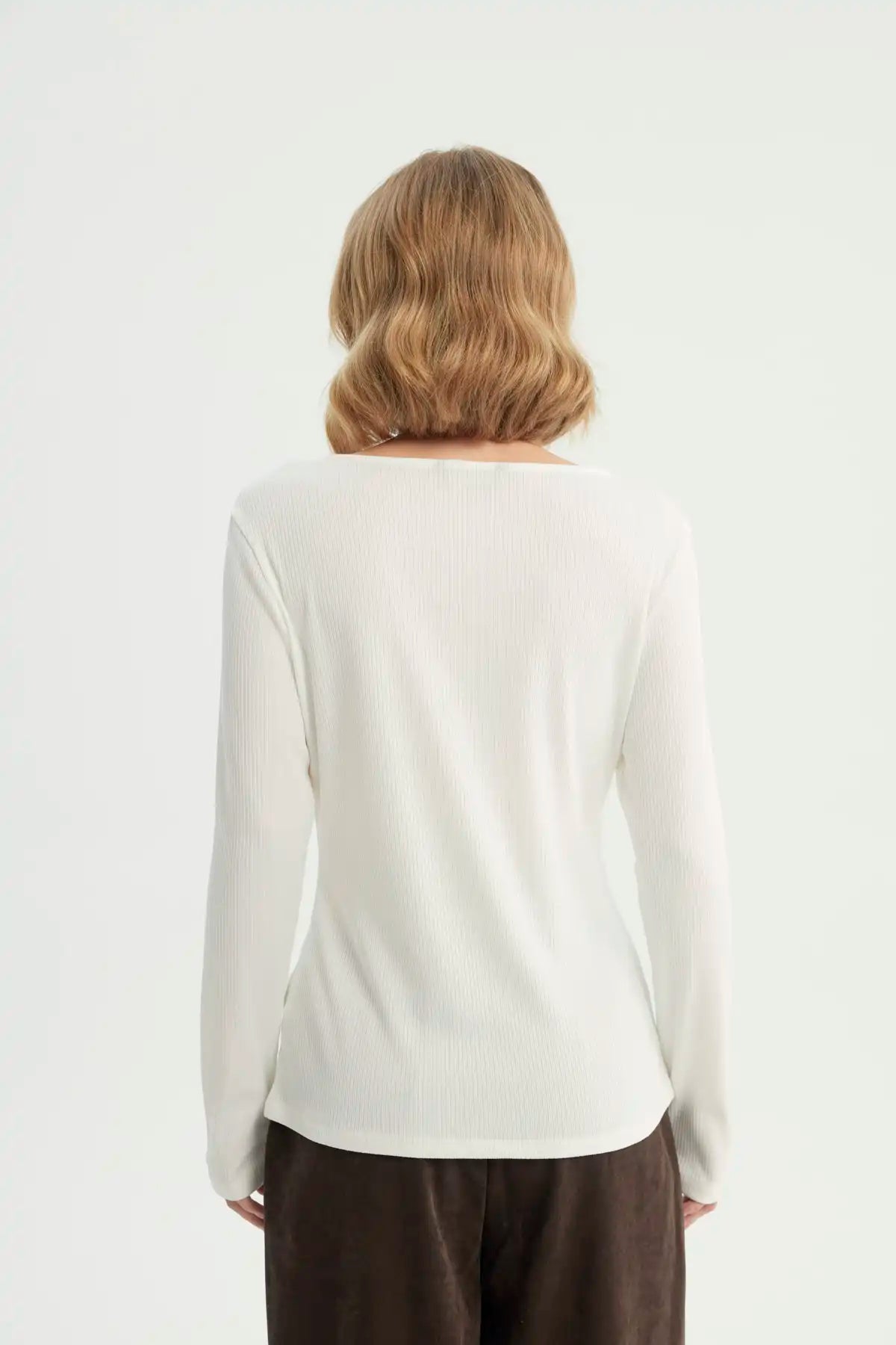 Polera Mujer Slim Crudo