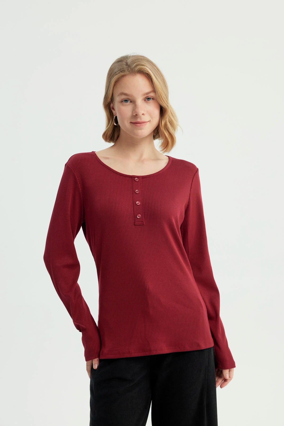 Polera Mujer Slim Rojo