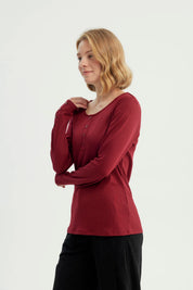 Polera Mujer Slim Rojo