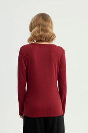 Polera Mujer Slim Rojo
