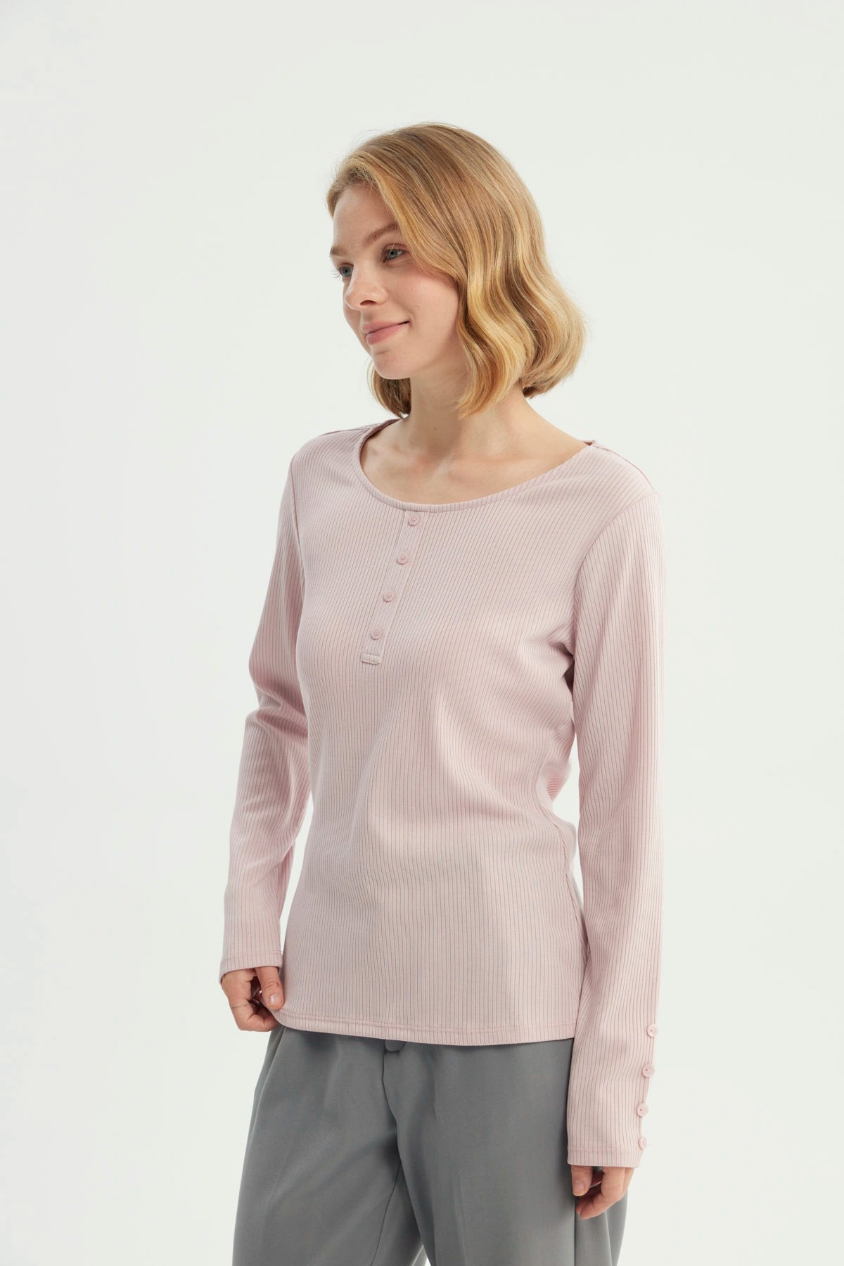 Polera Mujer Slim Rosado