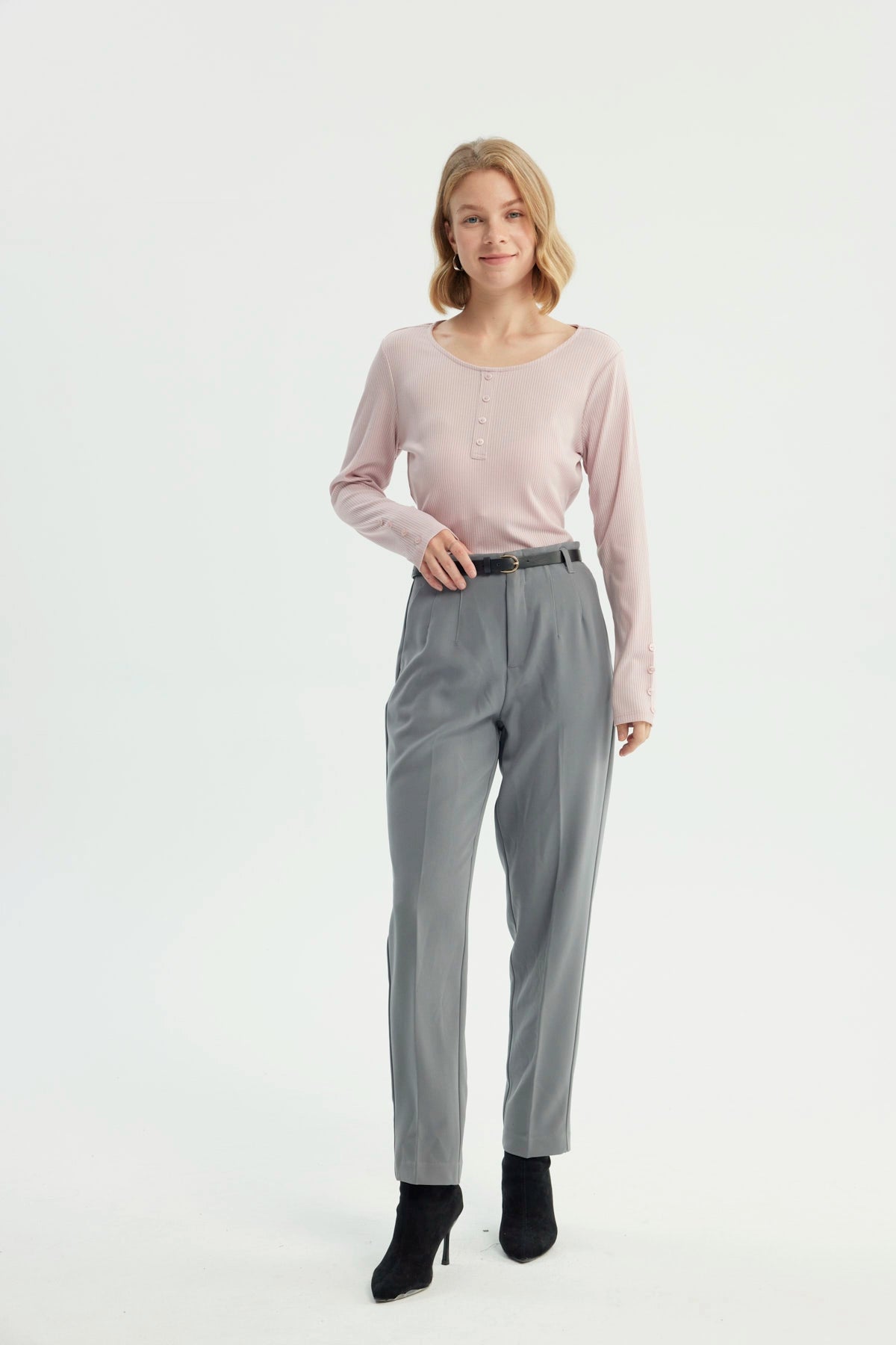 Polera Mujer Slim Rosado