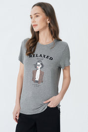Polera Slim Mujer Gris