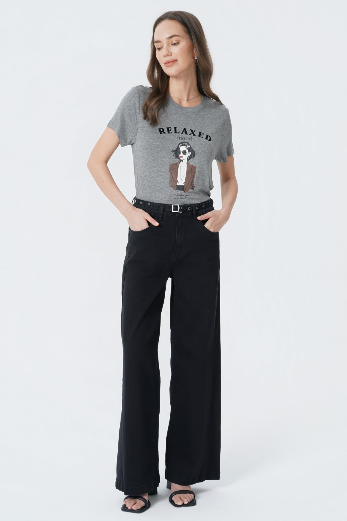 Polera Slim Mujer Gris