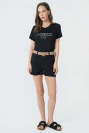 Polera Slim Mujer Plateado