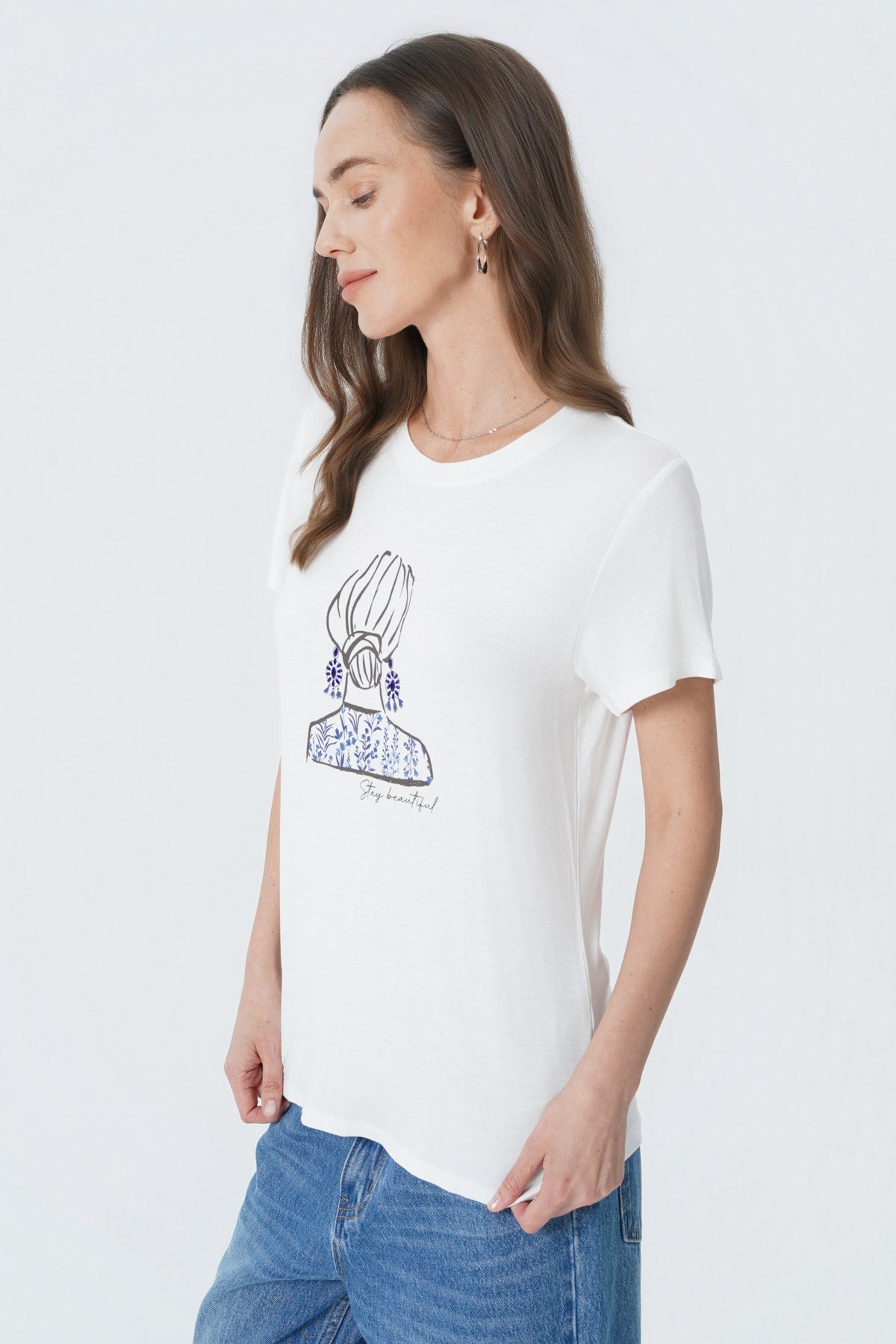 Polera Slim Mujer Azul
