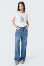 Polera Slim Mujer Azul