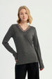 Sweater Mujer Regular Gris Melange