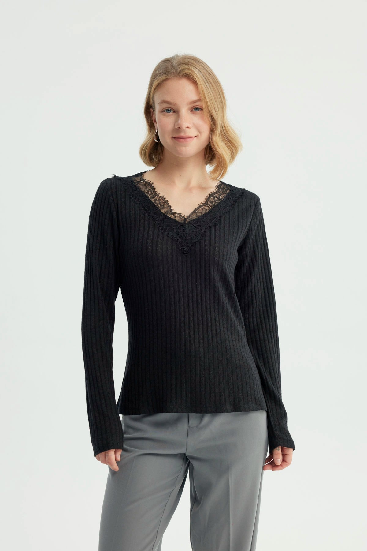 Sweater Mujer Regular Negro
