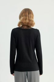 Sweater Mujer Regular Negro