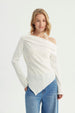 Sweater Mujer Con Faldón Crudo