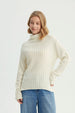 Sweater Mujer Regular Crema