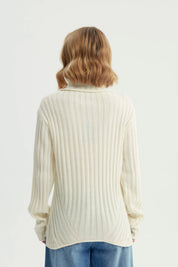 Sweater Mujer Regular Crema