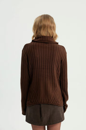 Sweater Mujer Regular Café