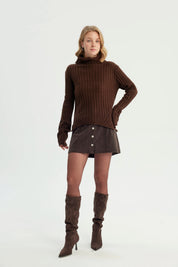 Sweater Mujer Regular Café