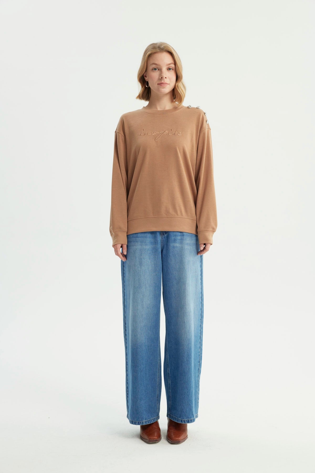 Polerón Mujer Clásico Camel