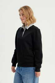 Polerón Mujer Estilo Bomber Negro