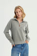 Polerón Mujer Oversize Gris Melange