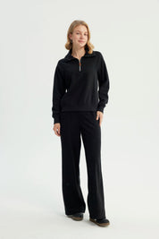 Polerón Mujer Oversize Negro