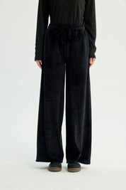 Pantalón Buzo Mujer Wide Leg Negro