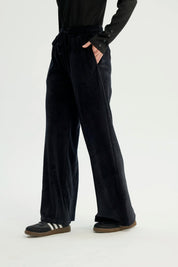 Pantalón Buzo Mujer Wide Leg Negro