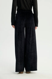 Pantalón Buzo Mujer Wide Leg Negro