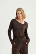 Polera Mujer Ajustado Chocolate