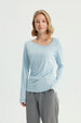 Polera Mujer Ajustado Celeste
