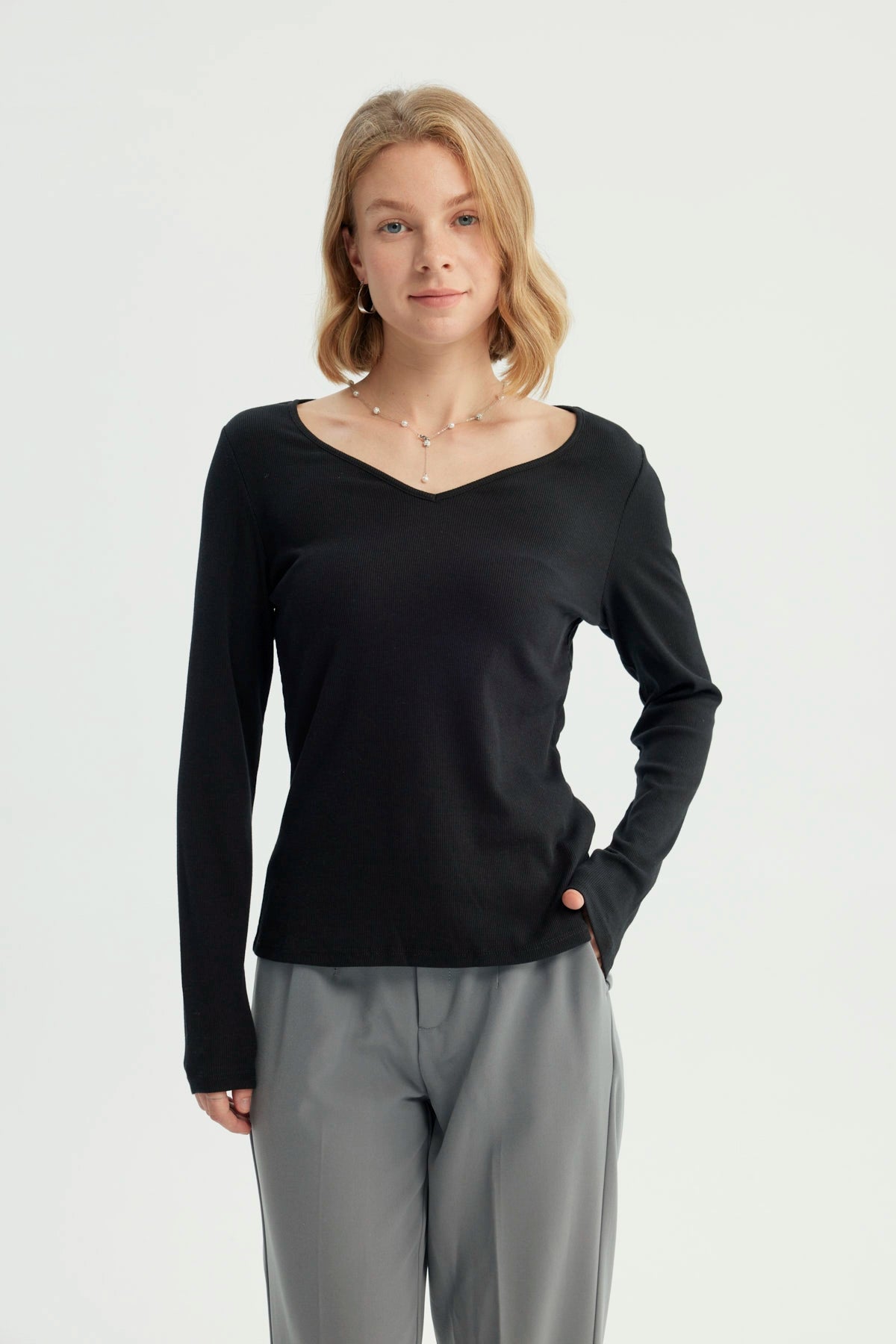 Polera Mujer Slim Negro